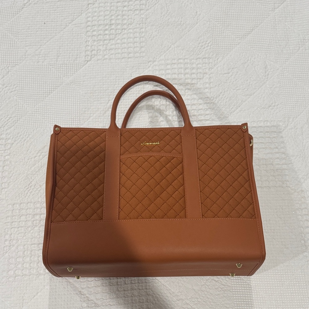 Brown Quilted Handbag